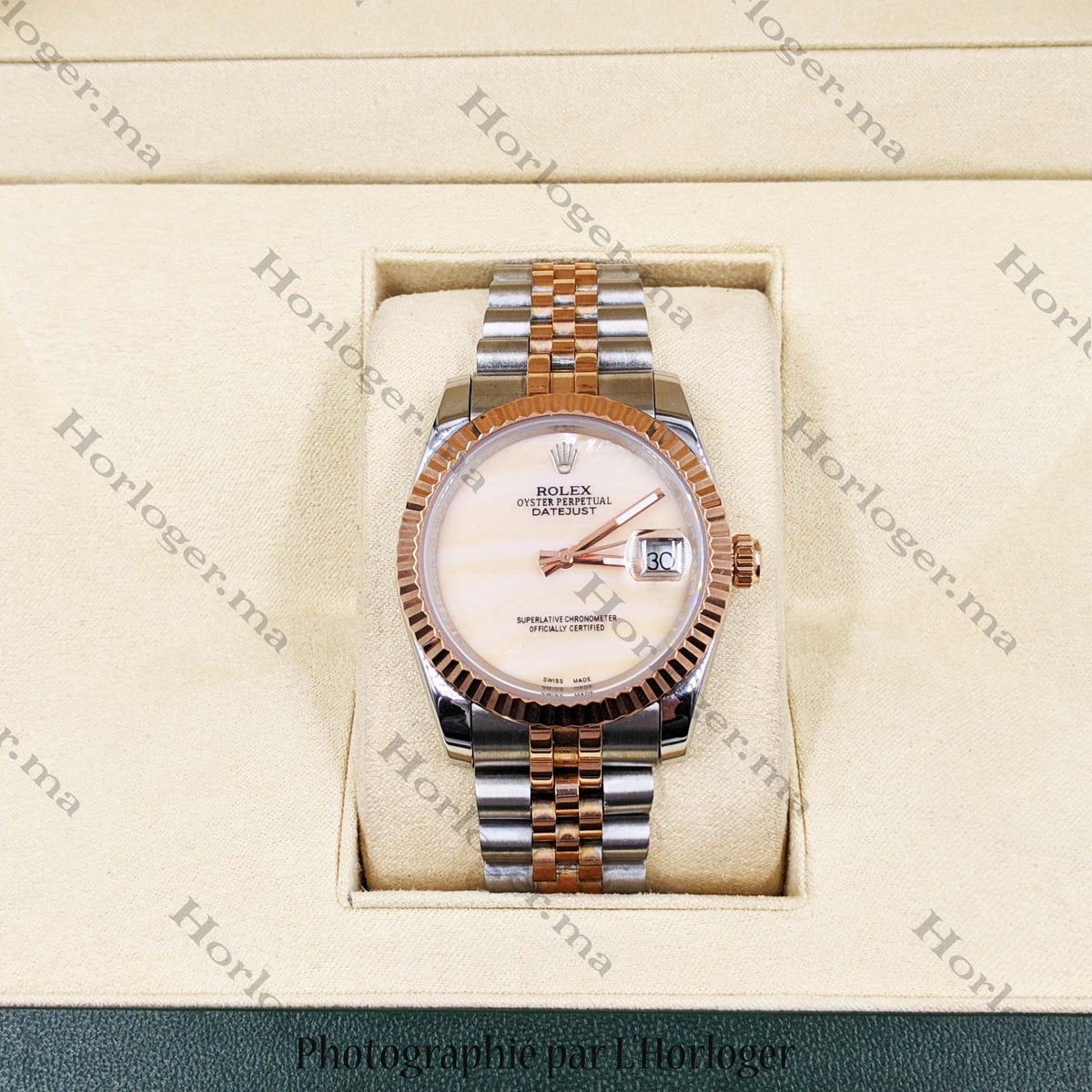 ᏒՕᏞΕХ Datejust Onyx two-tone
