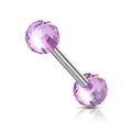 14 Gauge Acrylic Disco Ball Straight Barbell