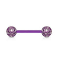 14 Gauge Glitter Balls Flexible PTFE Barbell