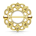 14 Gauge Gold Tribal Nipple Shield