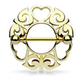 14 Gauge Golden Hearts Nipple Shield