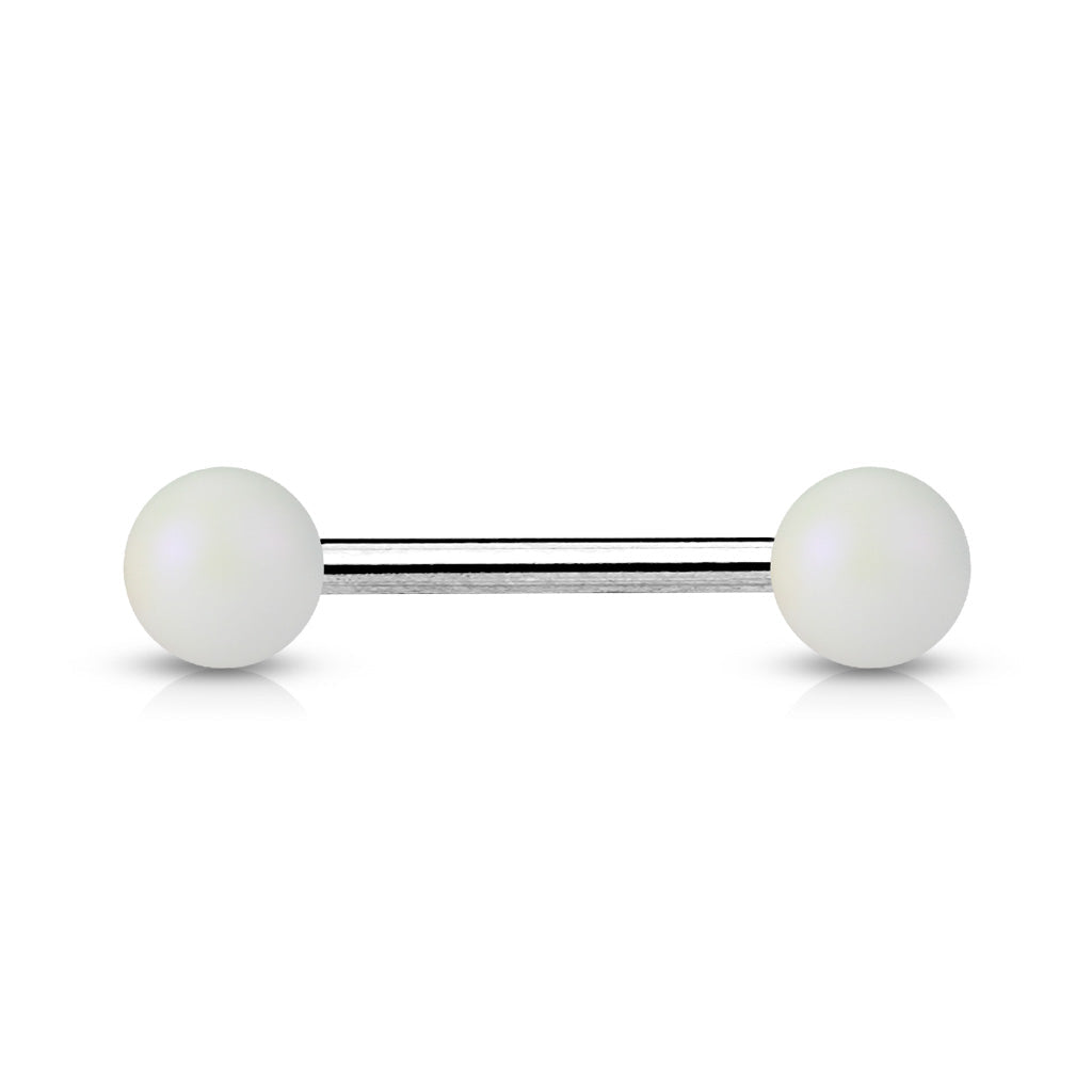 14 Gauge Matte Finish Surgical Steel Straight Barbell