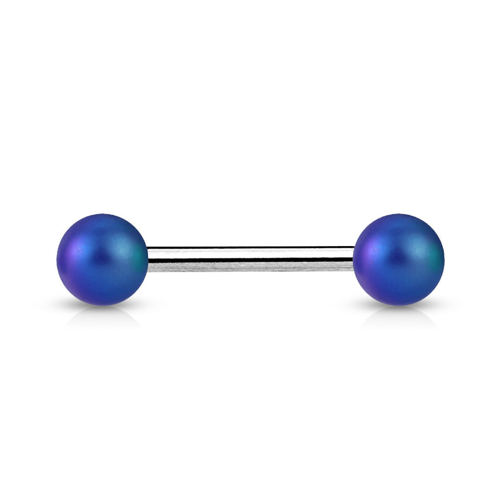 14 Gauge Matte Finish Surgical Steel Straight Barbell