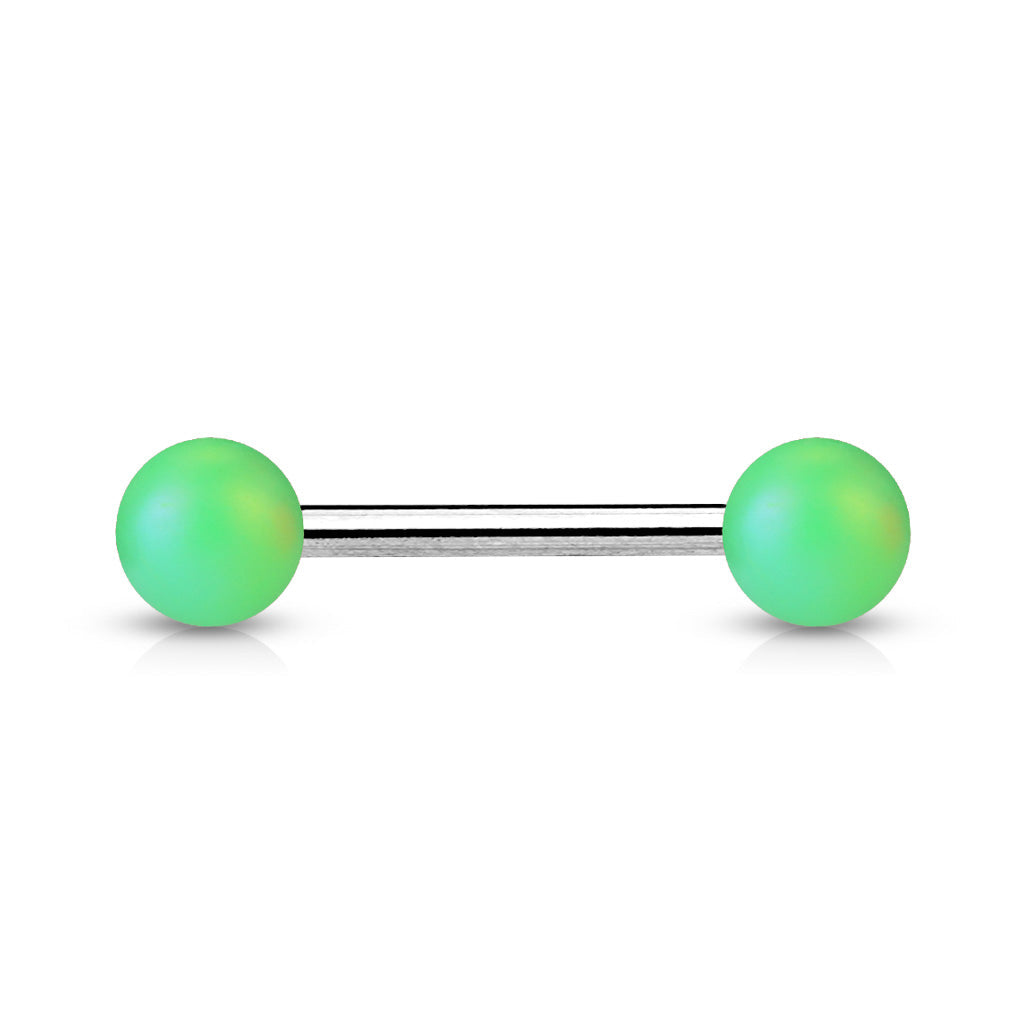 14 Gauge Matte Finish Surgical Steel Straight Barbell