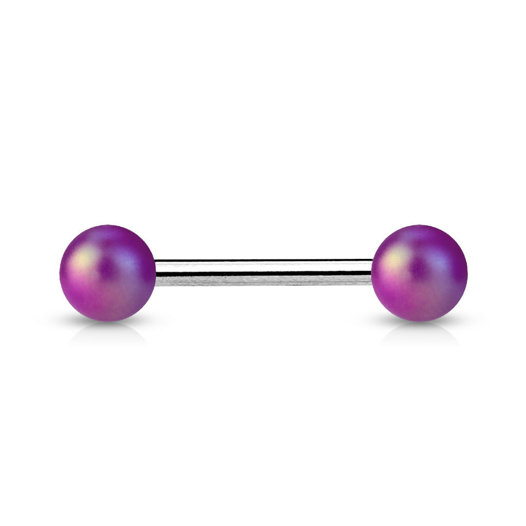14 Gauge Matte Finish Surgical Steel Straight Barbell