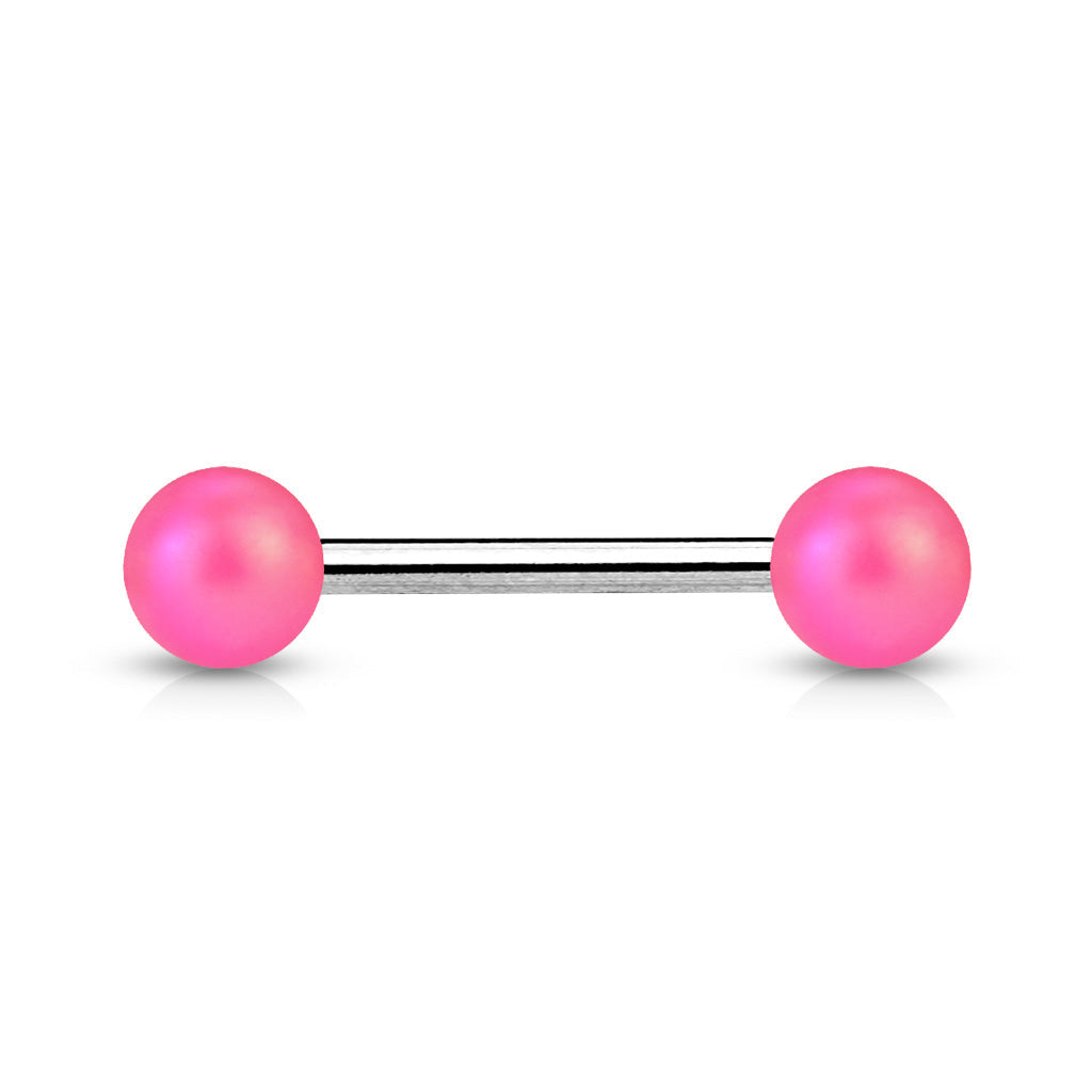 14 Gauge Matte Finish Surgical Steel Straight Barbell
