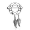 14 Gauge Silver Dream Catcher Nipple Shield