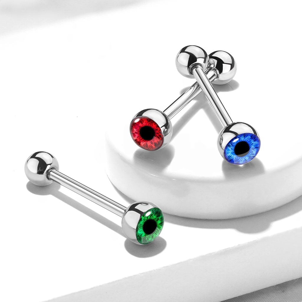 14 Gauge Snake Eye Tongue Barbell