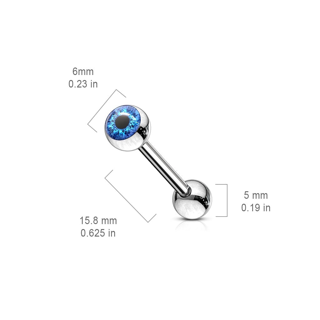 14 Gauge Snake Eye Tongue Barbell