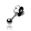 14 Gauge Surgical Steel Flower Top Tongue Barbell