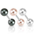 14 Gauge Surgical Steel Pearl Ball Barbell