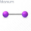 14 Gauge Titanium Acrylic Ball Barbell