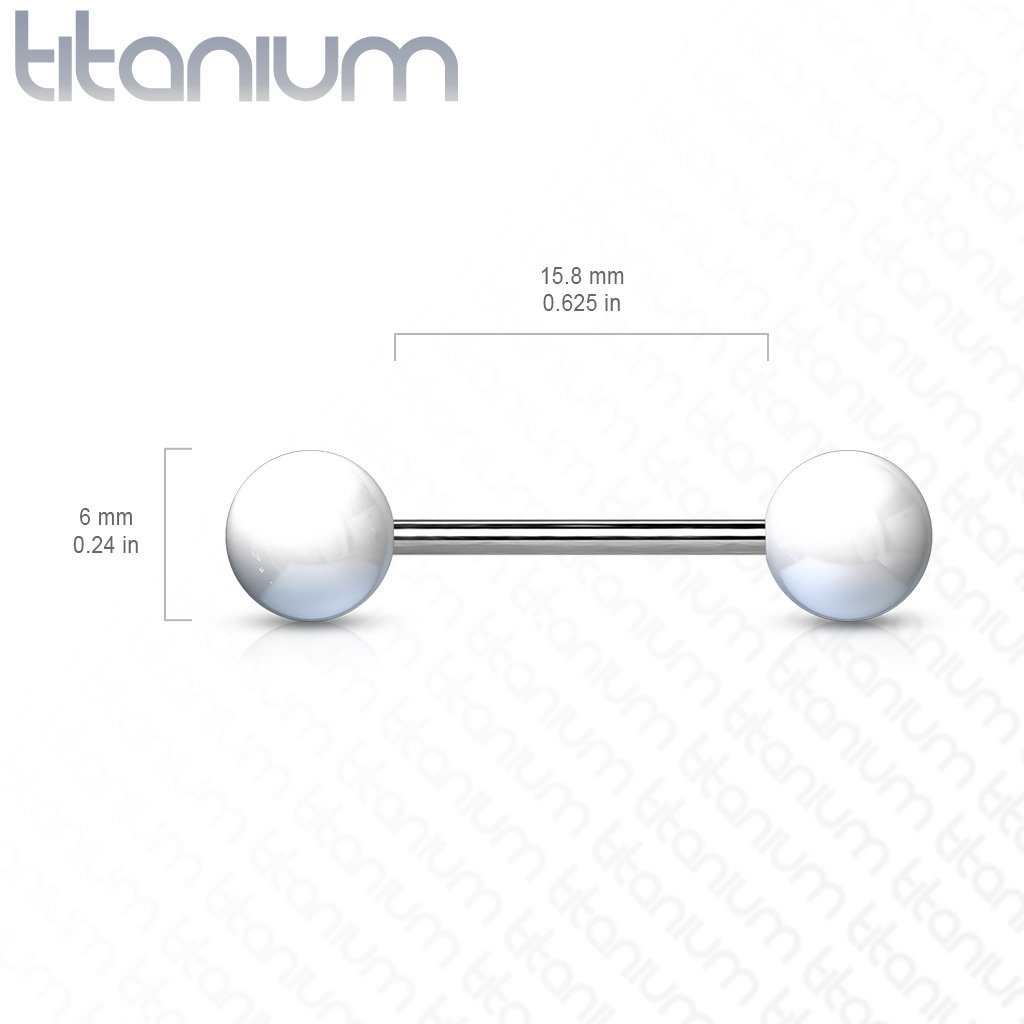 14 Gauge Titanium Acrylic Ball Barbell