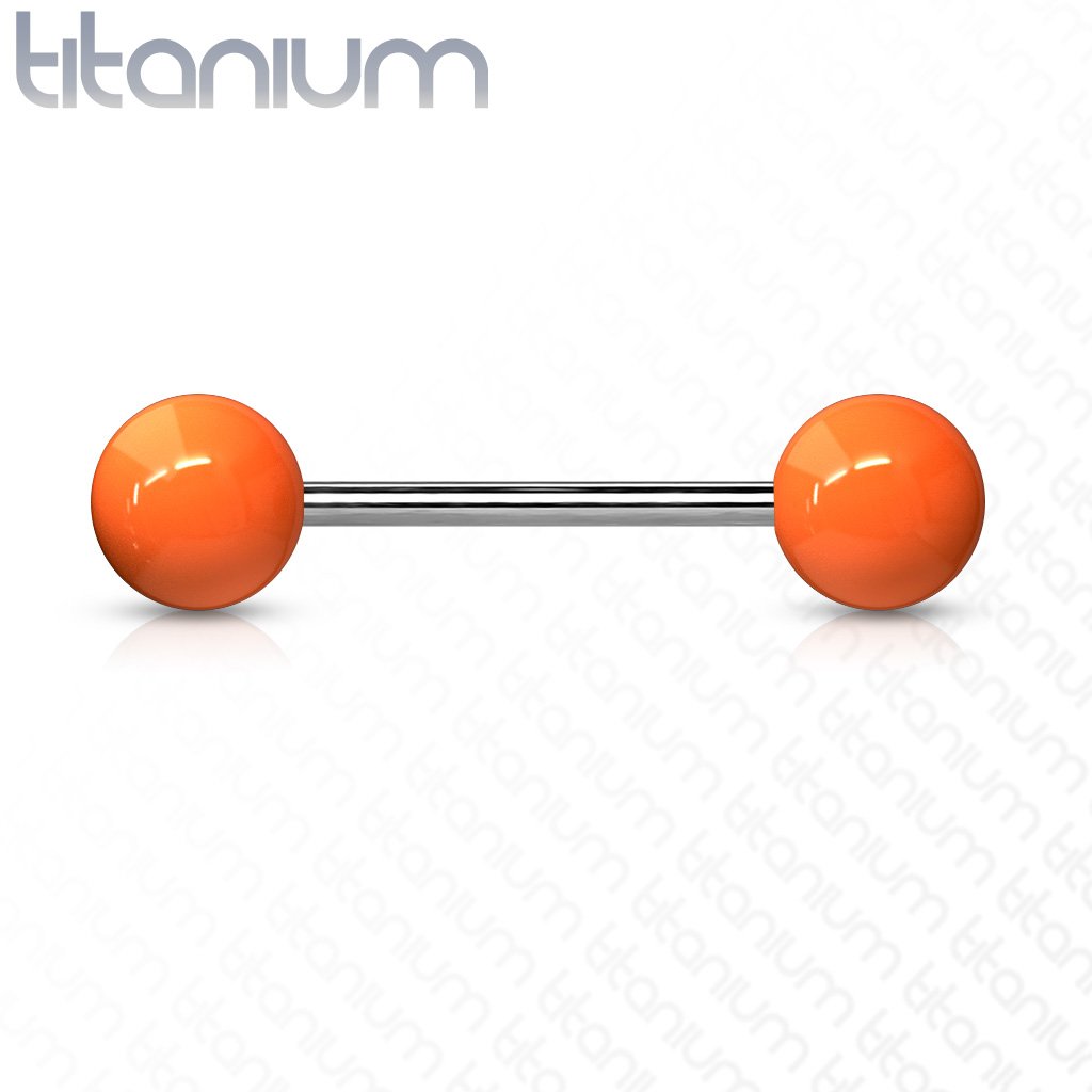 14 Gauge Titanium Acrylic Ball Barbell