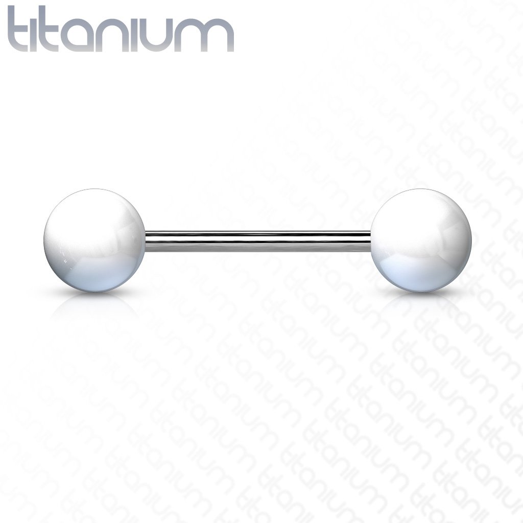 14 Gauge Titanium Acrylic Ball Barbell