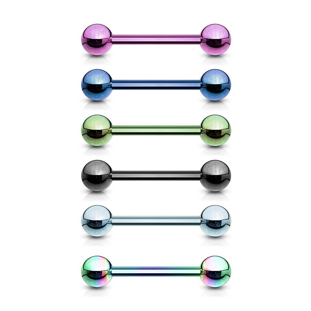 14 Gauge Titanium IP Coated Straight Barbell