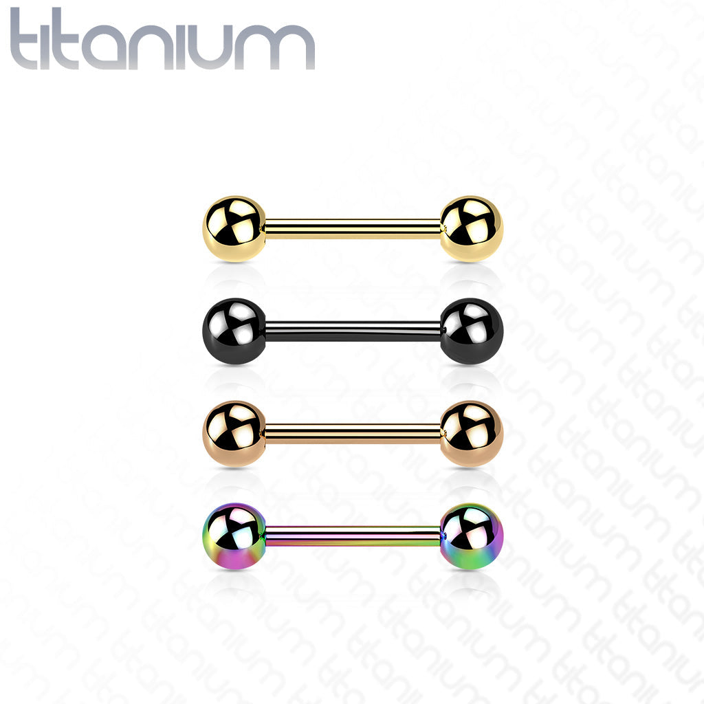 14 Gauge Titanium PVD Coated Straight Barbell