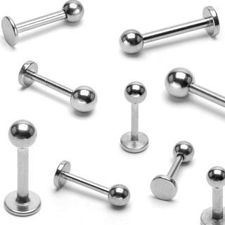 16 Gauge Silver Flat Back Ball Top Stud Silver