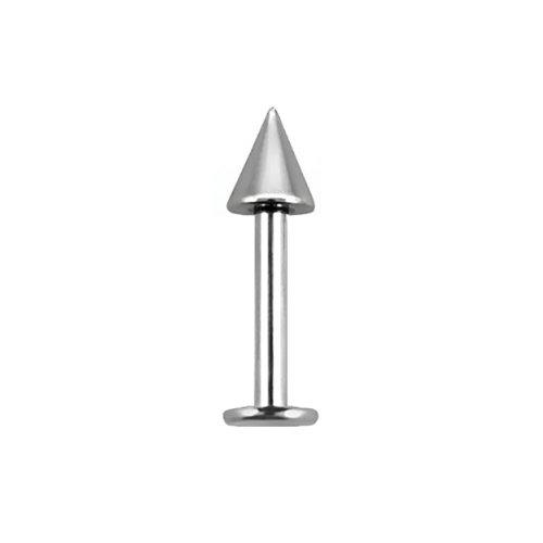 16 Gauge Flat Back Spike Tip Stud Silver