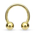 16 Gauge Golden Circular Barbell - 8MM