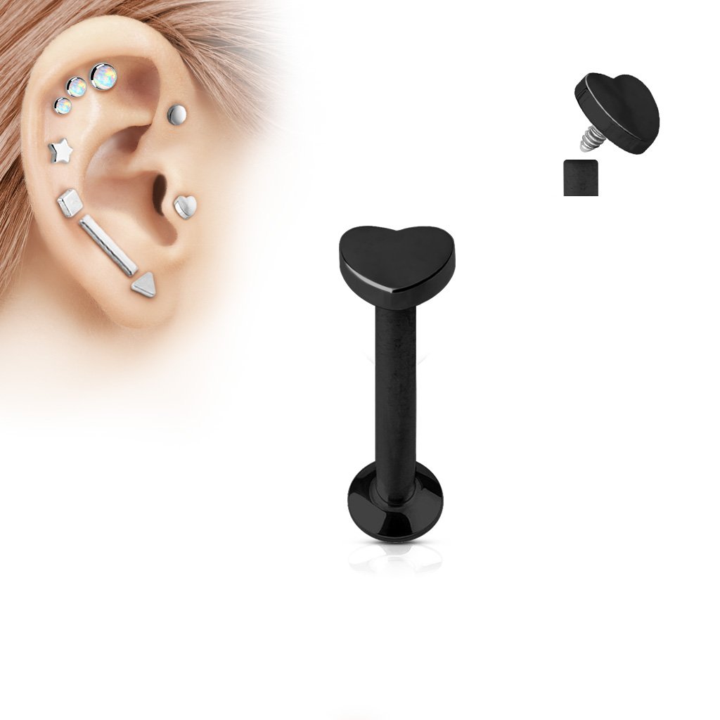 16 Gauge Heart Top Internally Threaded Stud