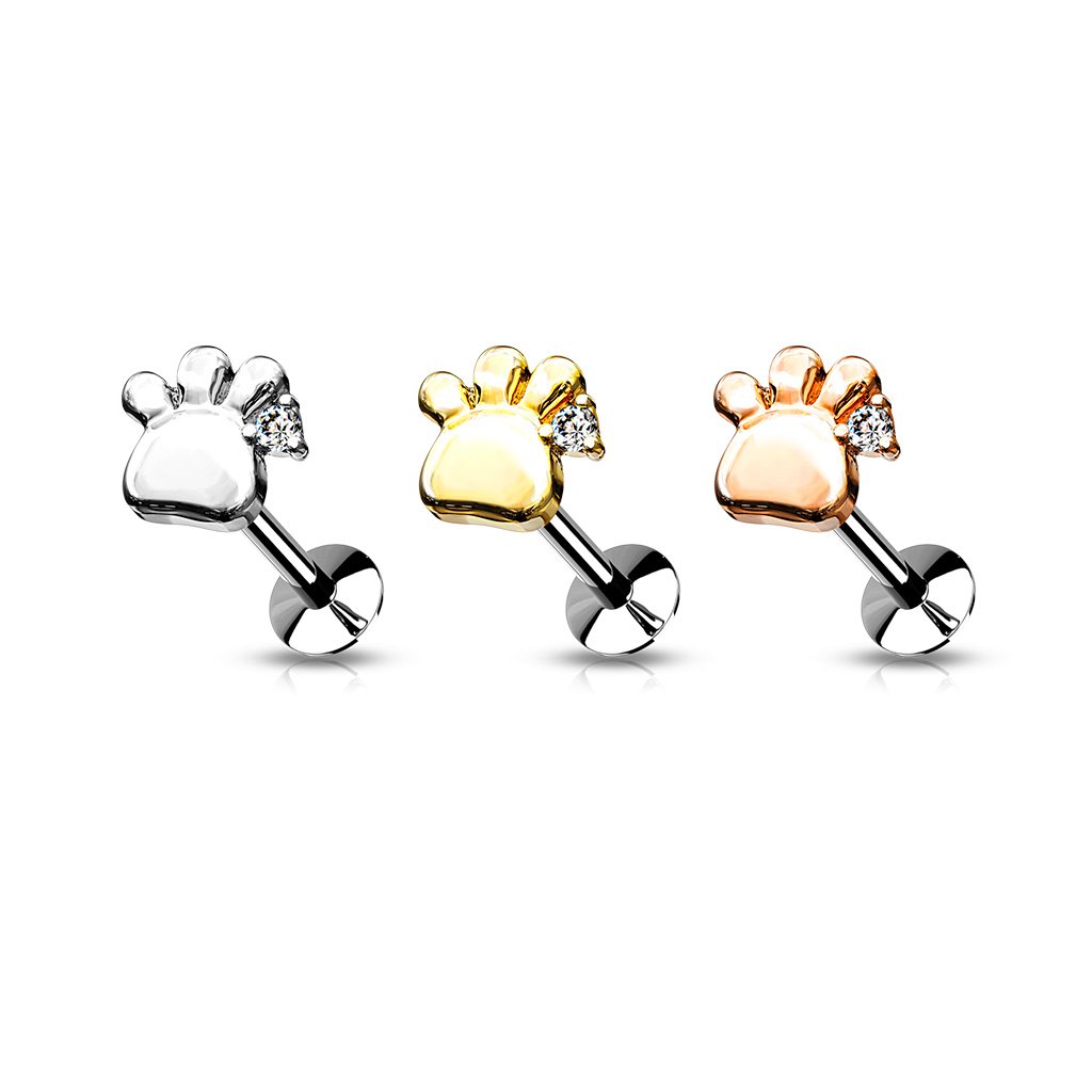 20 Gauge Push Fit Little Paw Flat Back Stud