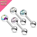 4 Pack 14 Gauge  16MM Surgical Steel Straight Barbell