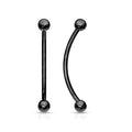 316L Surgical Steel Curved Barbell With Ball Ends