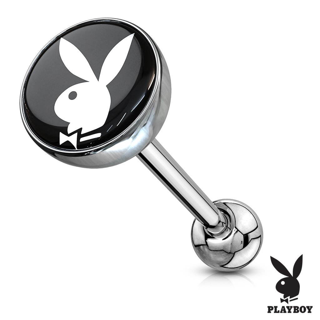 Playboy Bunny Logo Print Inlay Barbell