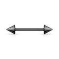 Spike End 14 Gauge Titanium IP Plate Barbell