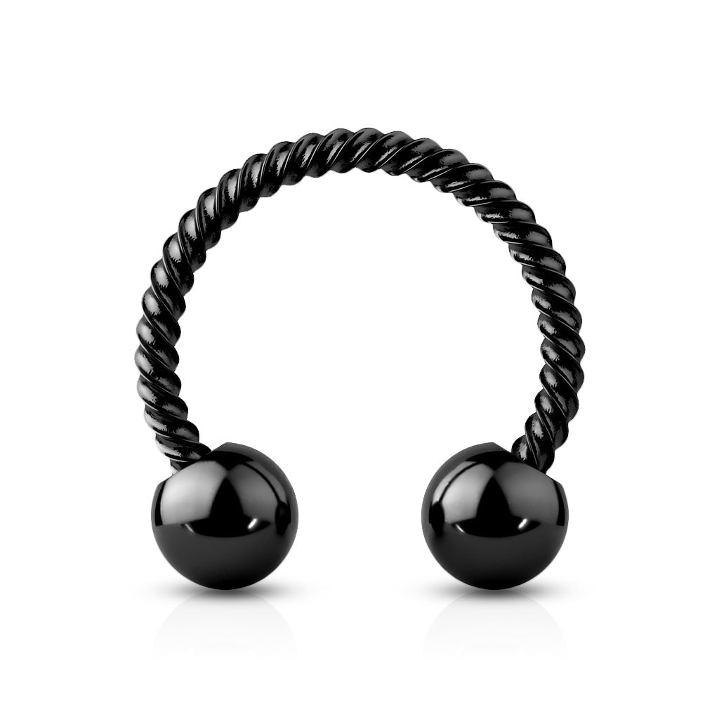 14 Gauge Twisted Rope Surgical Steel Circular Barbell