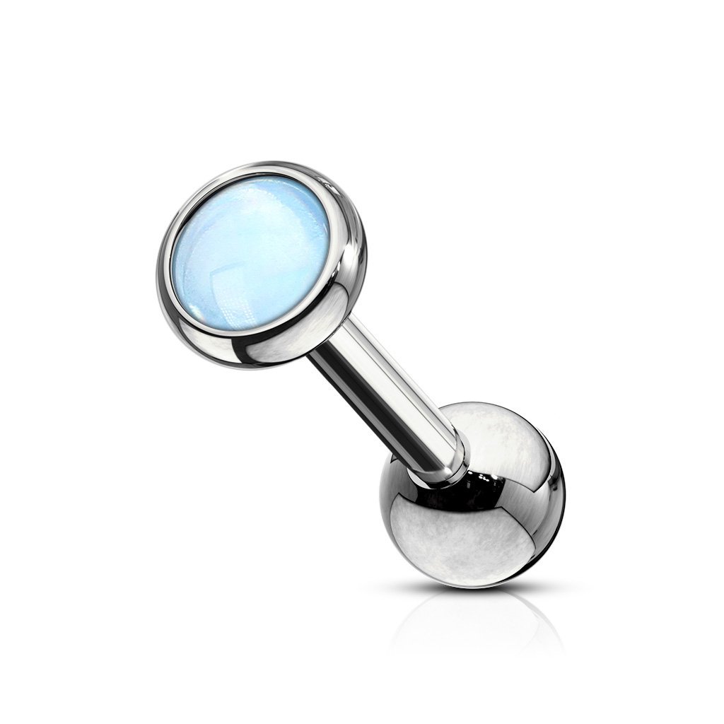 16 Gauge Illuminating Opal Stud For Tragus, Cartilage & More