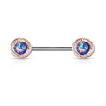 14 Gauge Opal Galaxy Barbell Nipple Ring