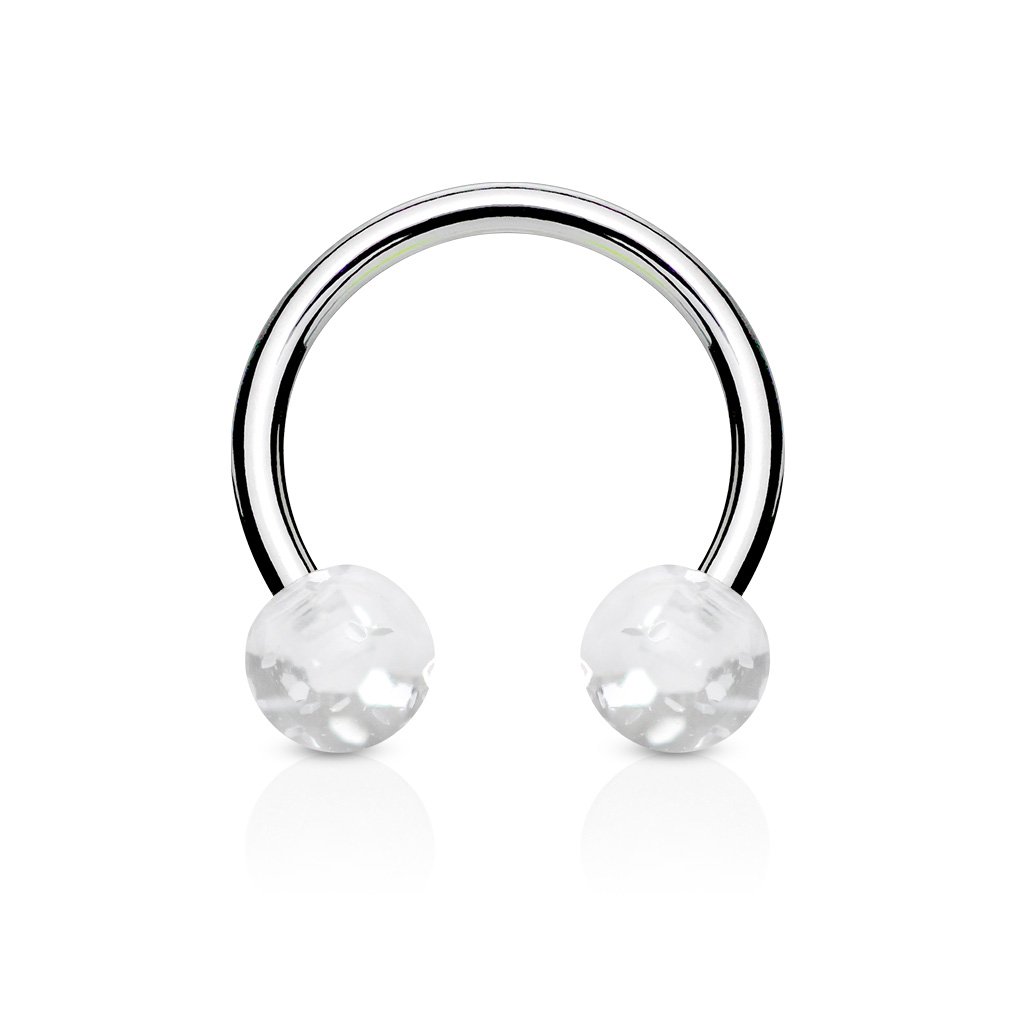 16 Gauge Glitterball Circular Horse Shoe Barbell