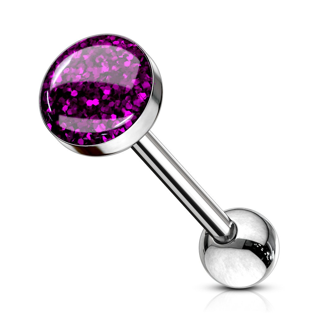 Glitter Top Tongue Barbell