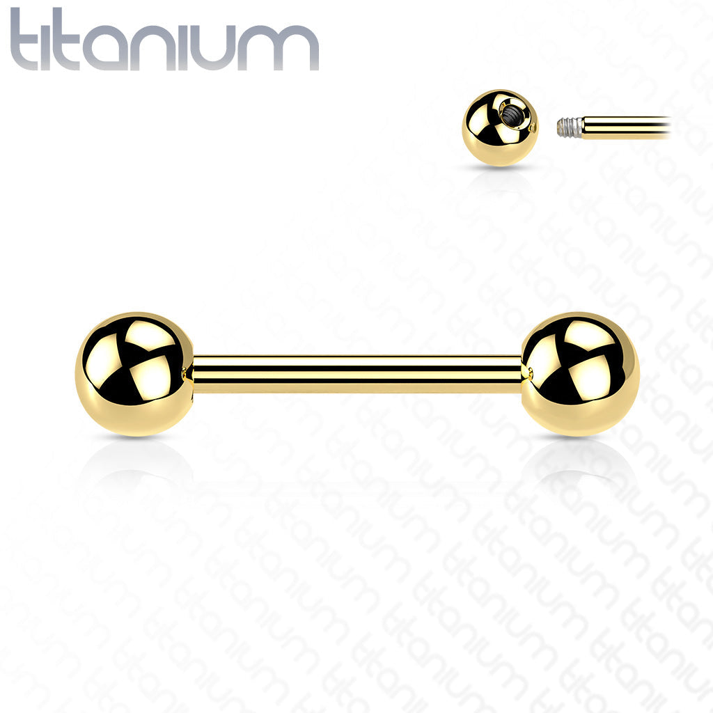 14 Gauge Titanium PVD Coated Straight Barbell