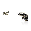14 Gauge Rose & Revolver Nipple Ring