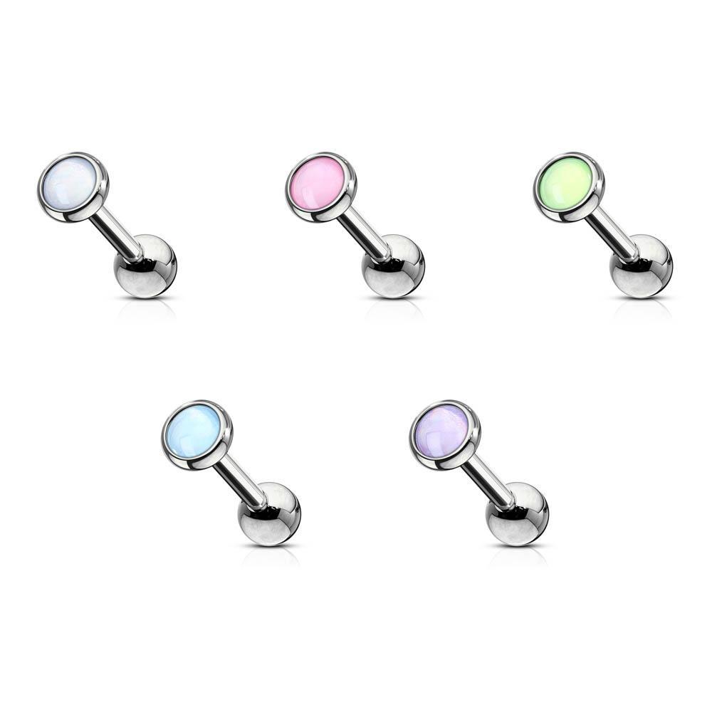 16 Gauge Illuminating Opal Stud For Tragus, Cartilage & More