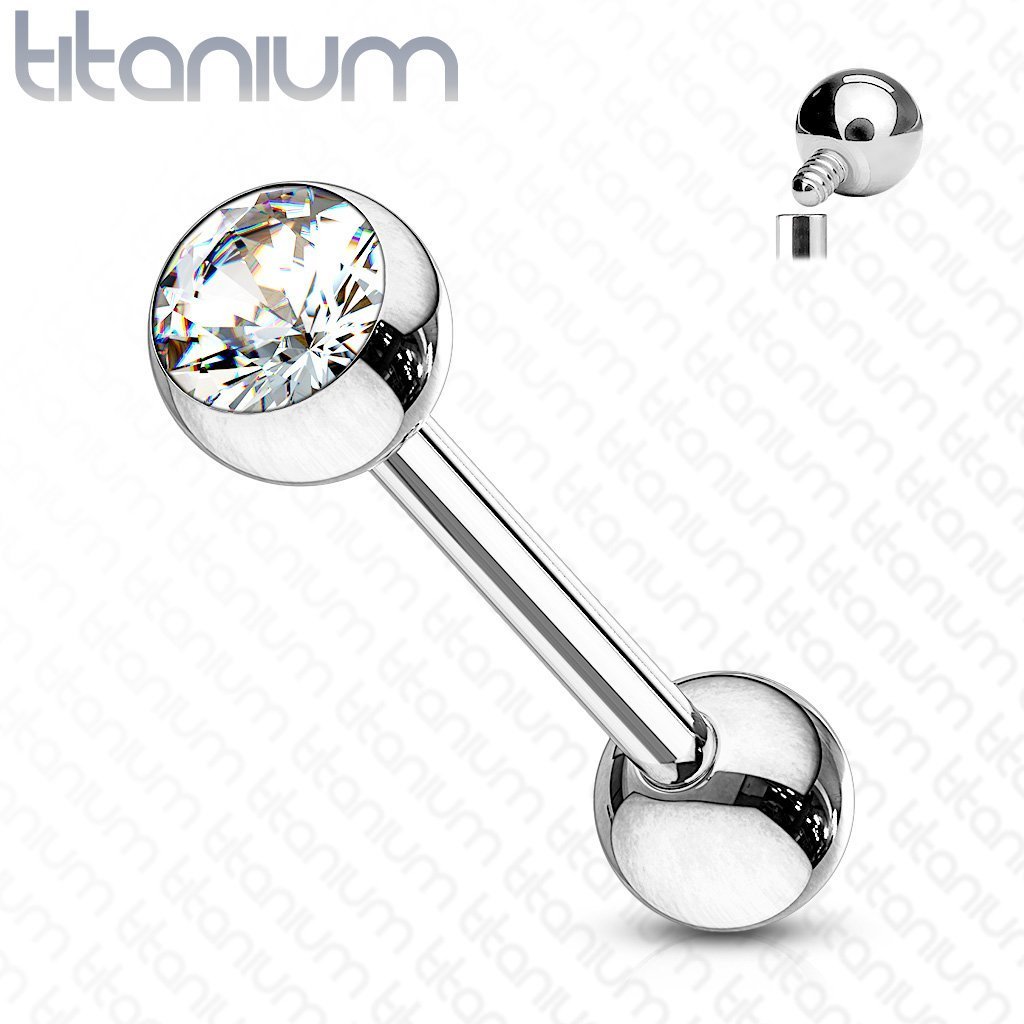 Implant Grade Titanium Internally Threaded Barbell