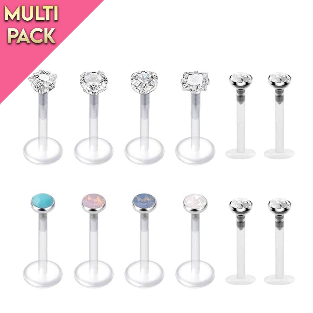 Limited Edition 12 Pack Bioflex Cartilage / Labret Studs