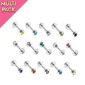 Limited Edition 15 Pack Silver Cartilage / Labret Studs