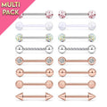 Limited Edition 16 Pack Rose Gold Mix Nipple Bar Set