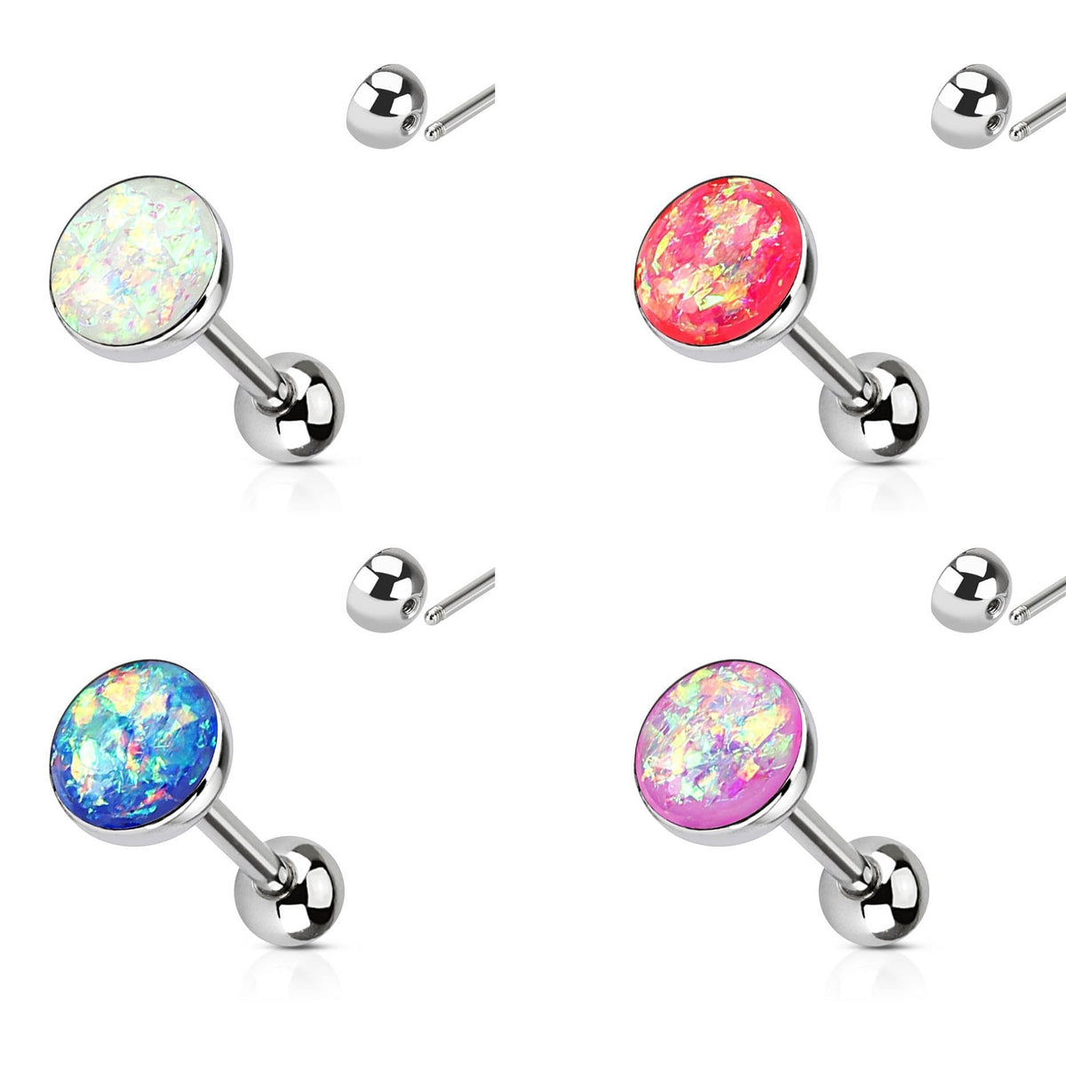Opal Galaxy Barbell Tongue Ring