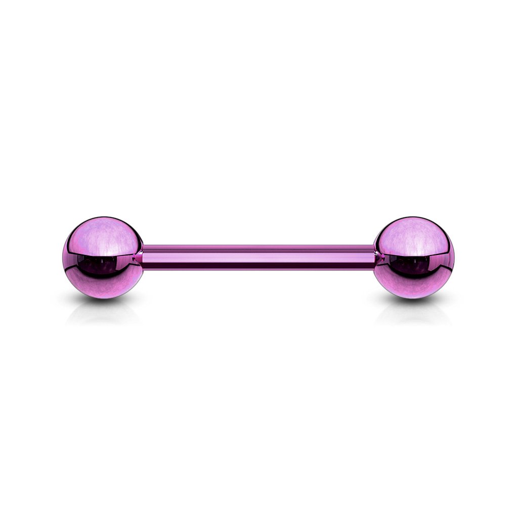 14 Gauge Titanium IP Coated Straight Barbell