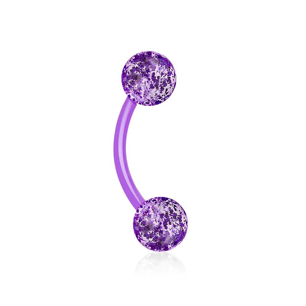 Glitter Eyebrow Curve Barbell