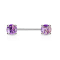 14 Gauge Lava Opal Glitter Barbell Nipple Ring