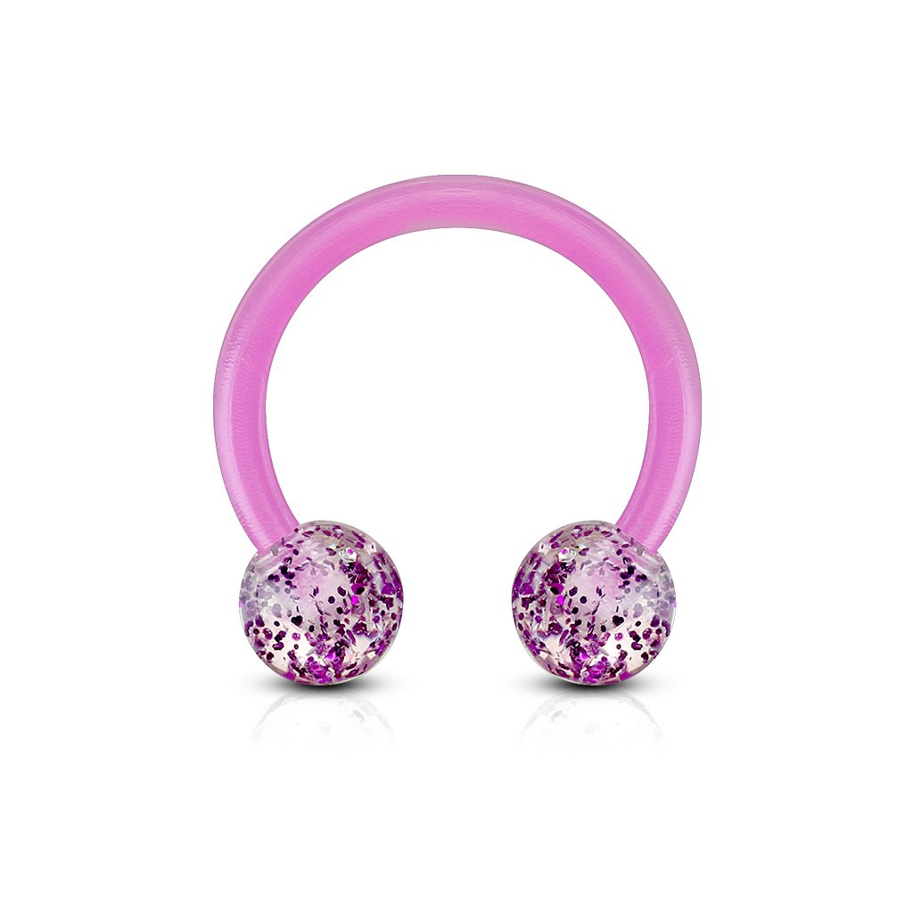 16 Gauge Ultra Glitter Bioflex Circular Barbell