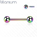 14 Gauge Titanium PVD Coated Straight Barbell