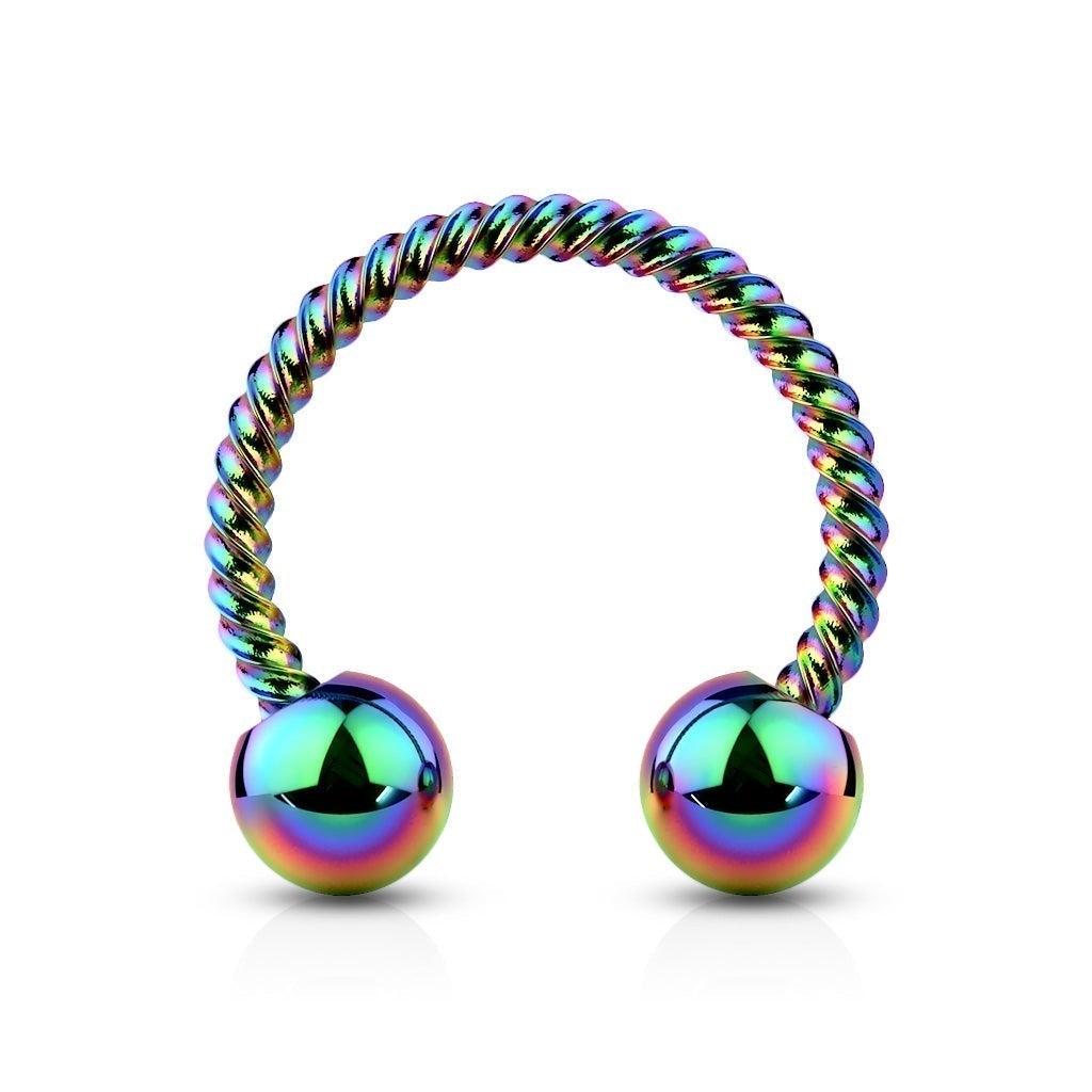 14 Gauge Twisted Rope Surgical Steel Circular Barbell