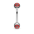 Snake Eye Surgical Steel Curved Eyebrow Barbell